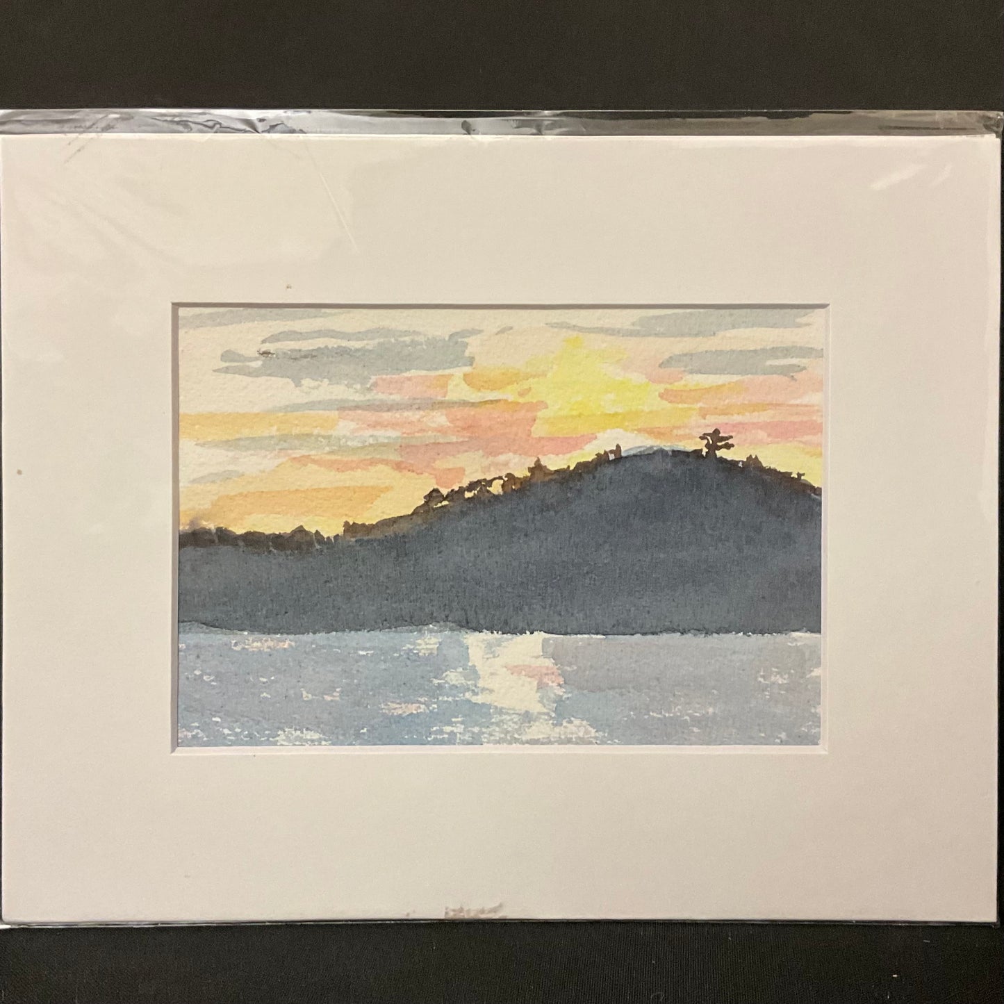 Adirondack Sunset - original watercolor
