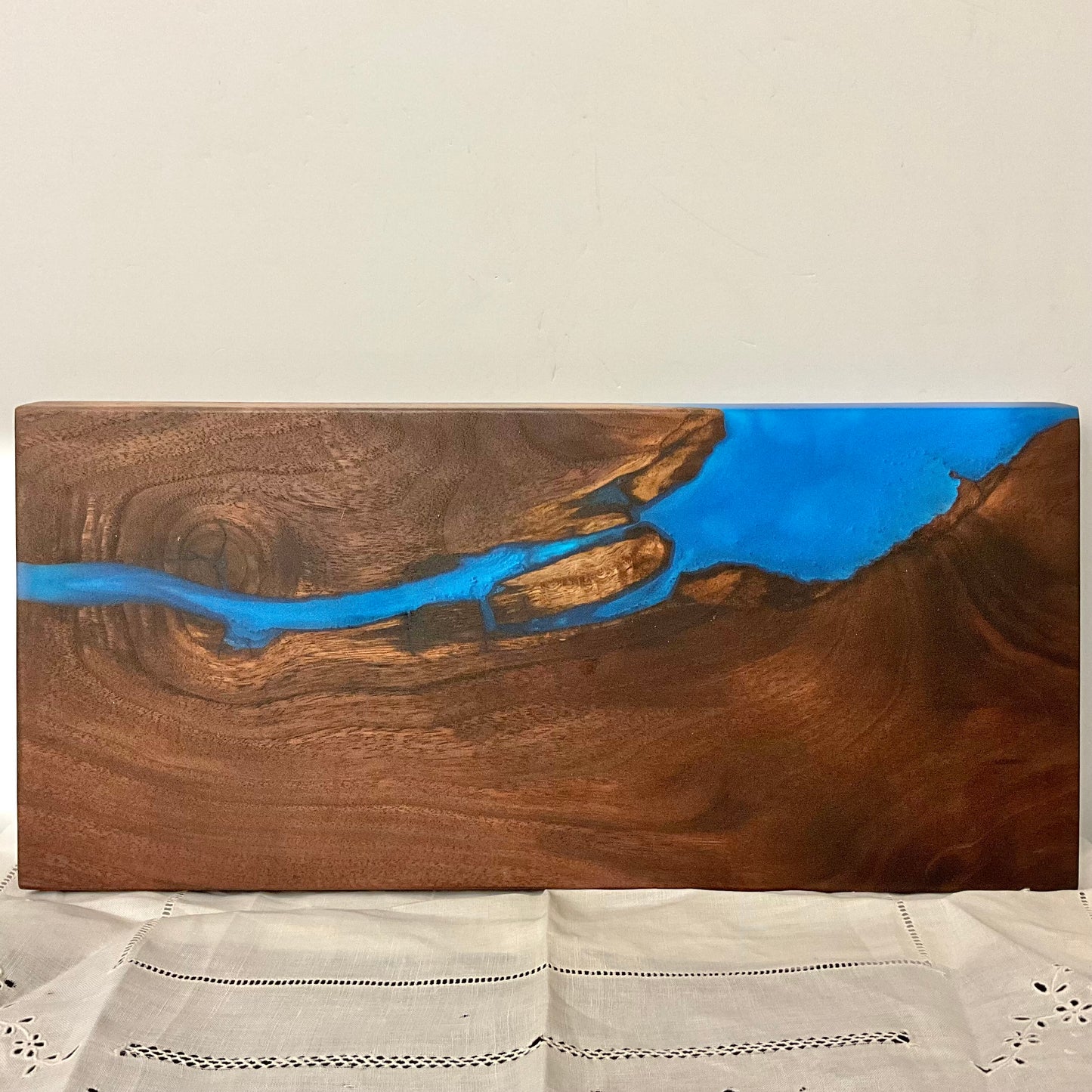 Walnut Cutting Board w/ Blue River #2513