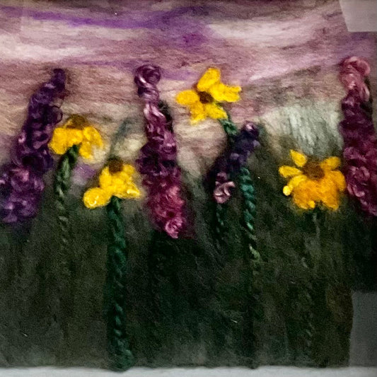 Night Sky -  Hand Felted Framed Art