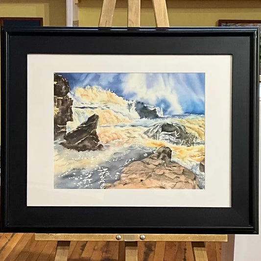 "Majestic Fury”, Framed Print of Original Watercolor