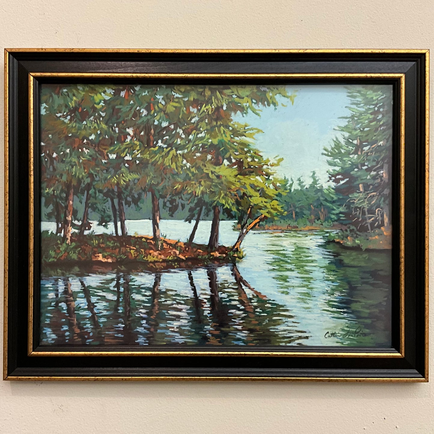 Black Pond - Original Framed Pastel