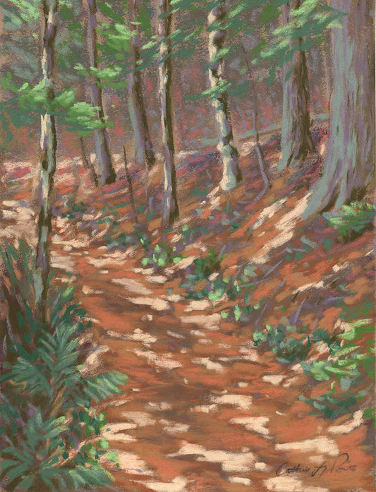 Piney Path - Original Framed Pastel
