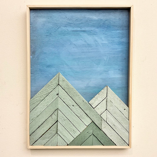 Daytime Green Mountains- framed wall art