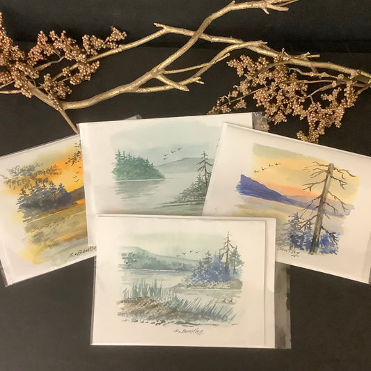 Hand Painted Watercolor Card