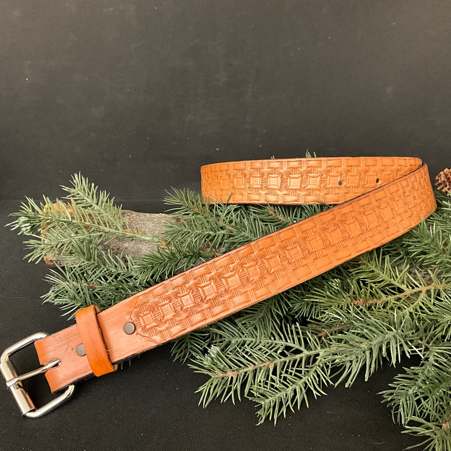 Light Brown Stamped Belt 36”