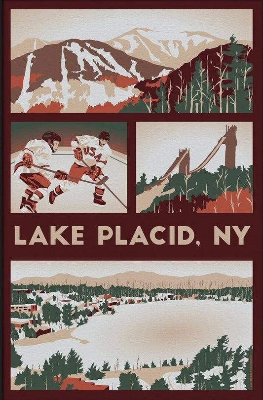 Lake Placid Travel PosterWinter