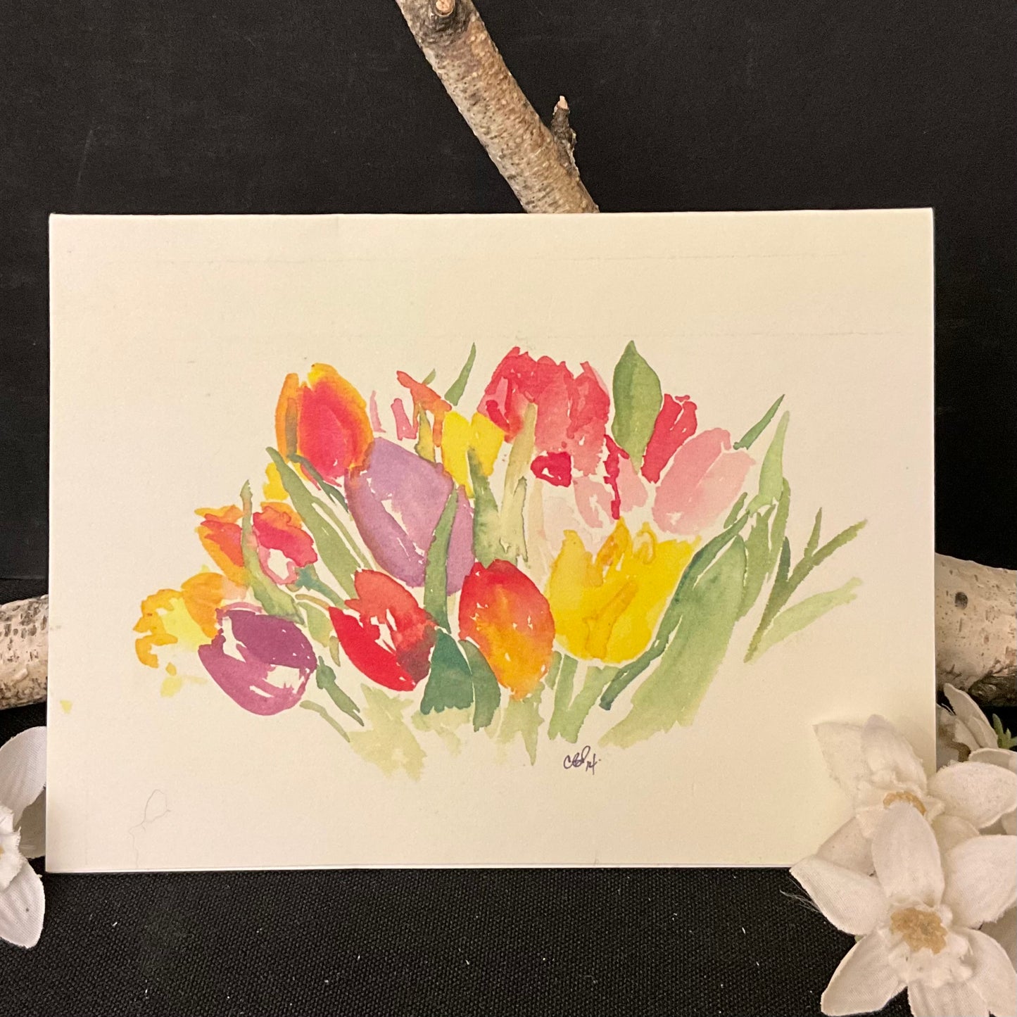 Tulips greeting card