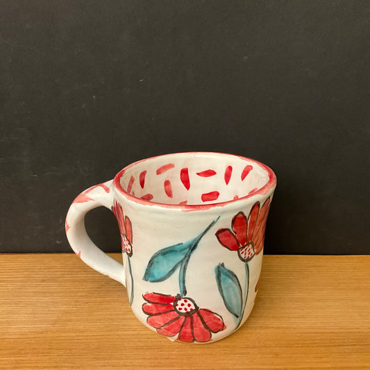 Petite Red Flower Mug