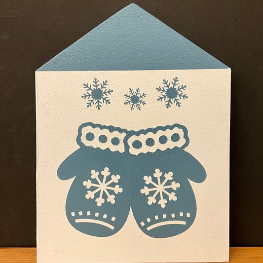 Blue Mittens House - Barn Quilt