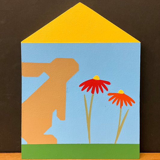 Bunny with Flowers House - Barn Quilt
