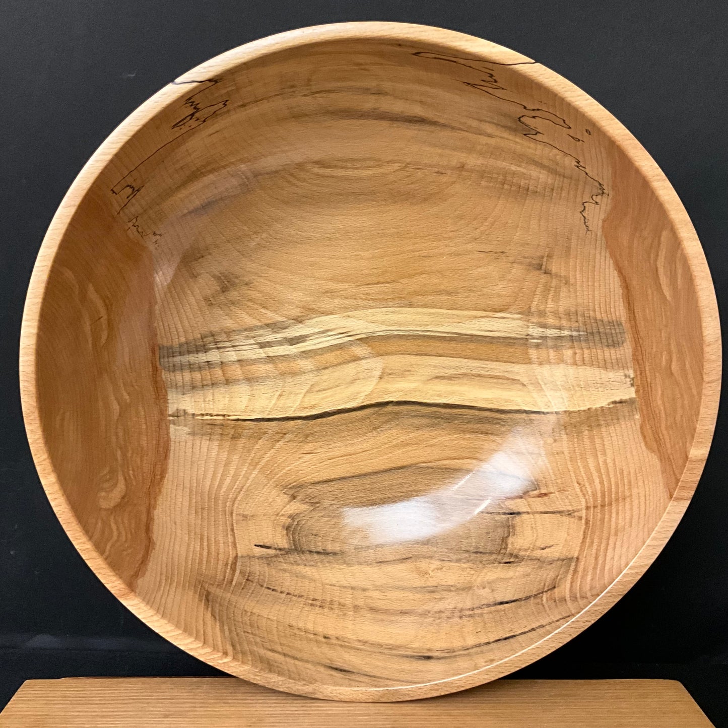 Beech Bowl w Woodburned Forest on Rim