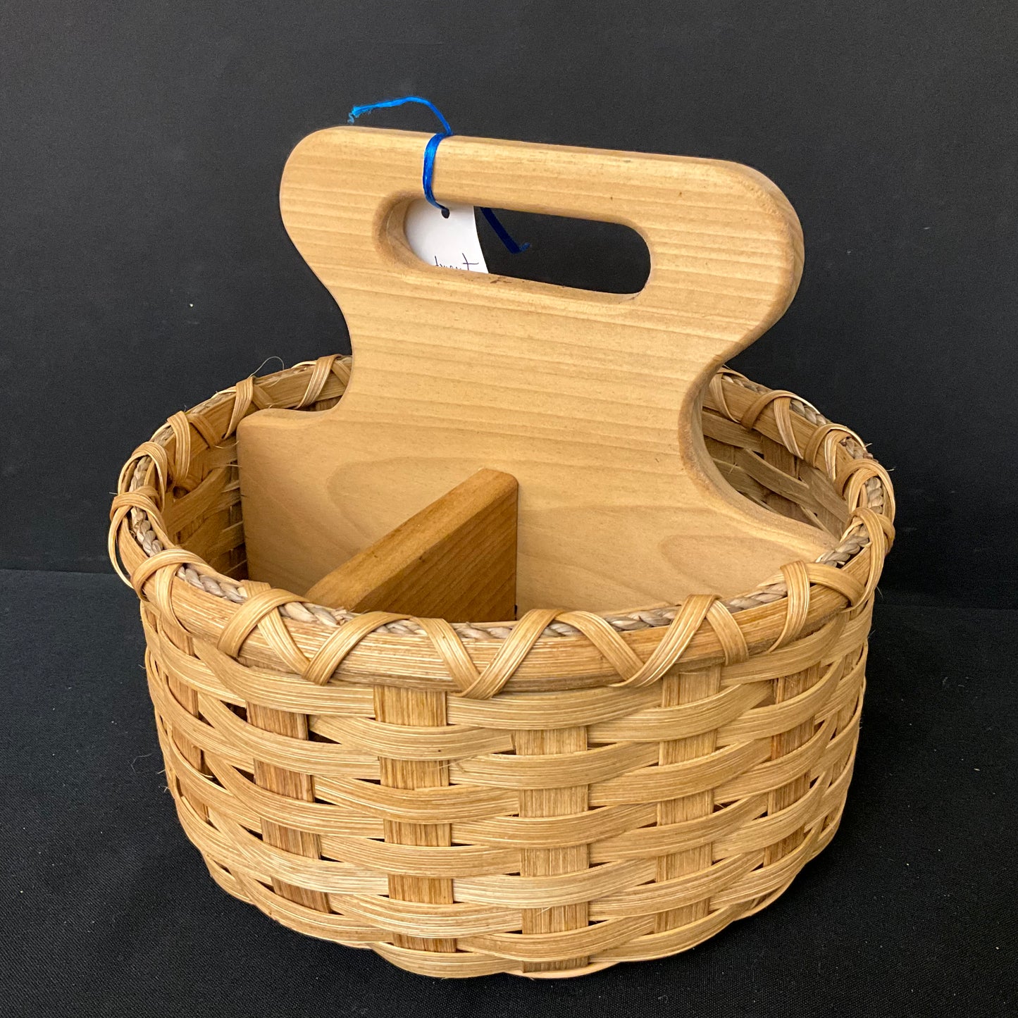 Basket with Wood Dividers and Wood Bottom