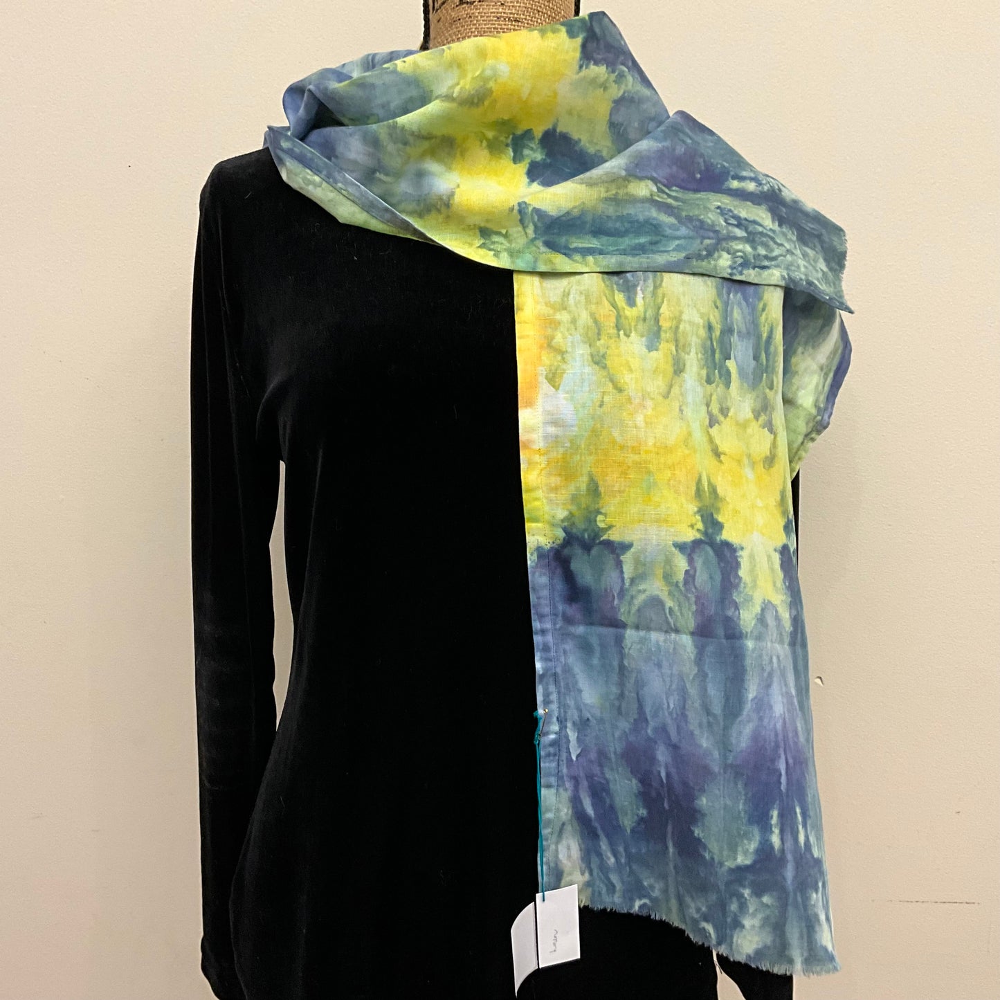Ice Dyed Linen scarf - Dulac