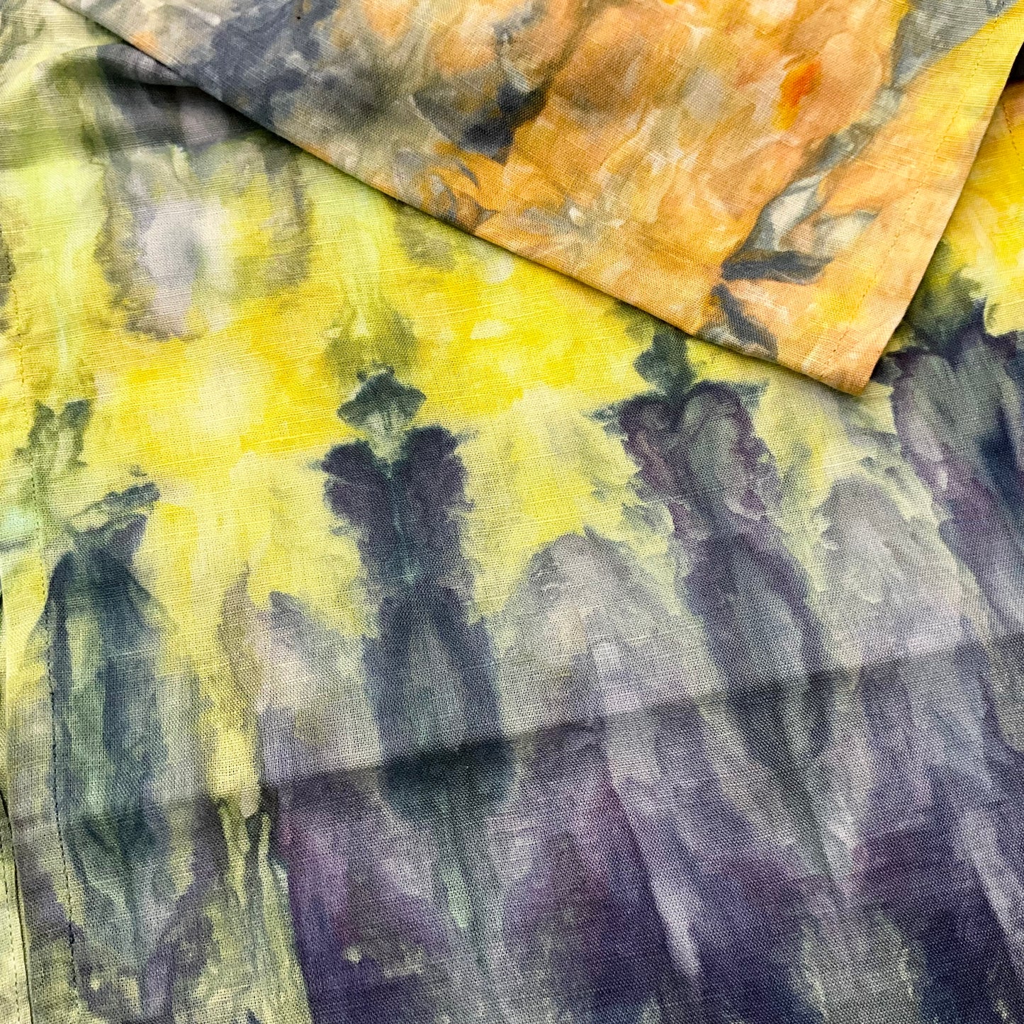 Ice Dyed Linen scarf - Dulac