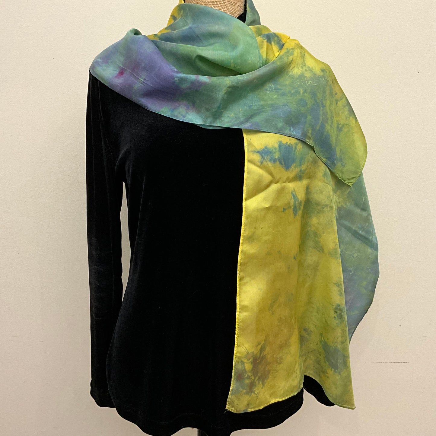 Large Ice Dyed Haboti Scarf “Lalique”