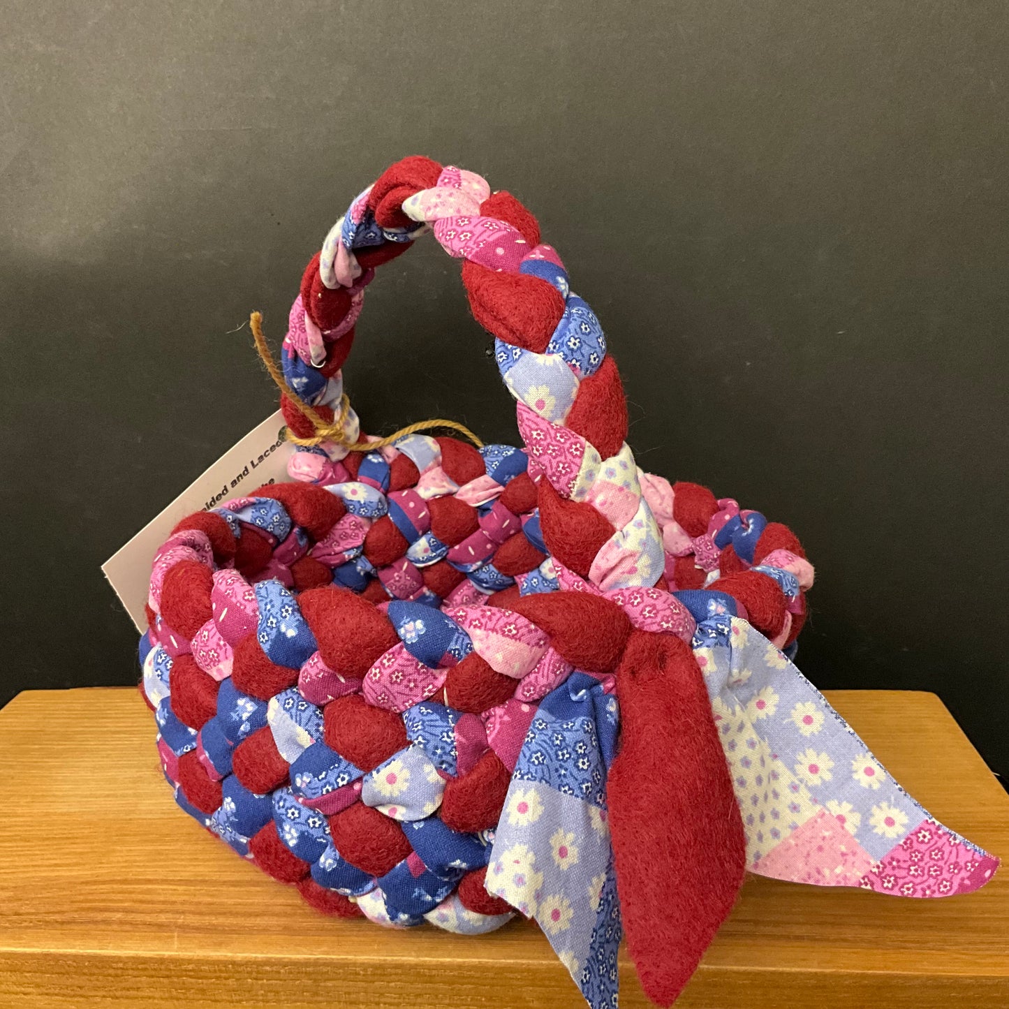 Small One Handle Basket in Mauve Mix