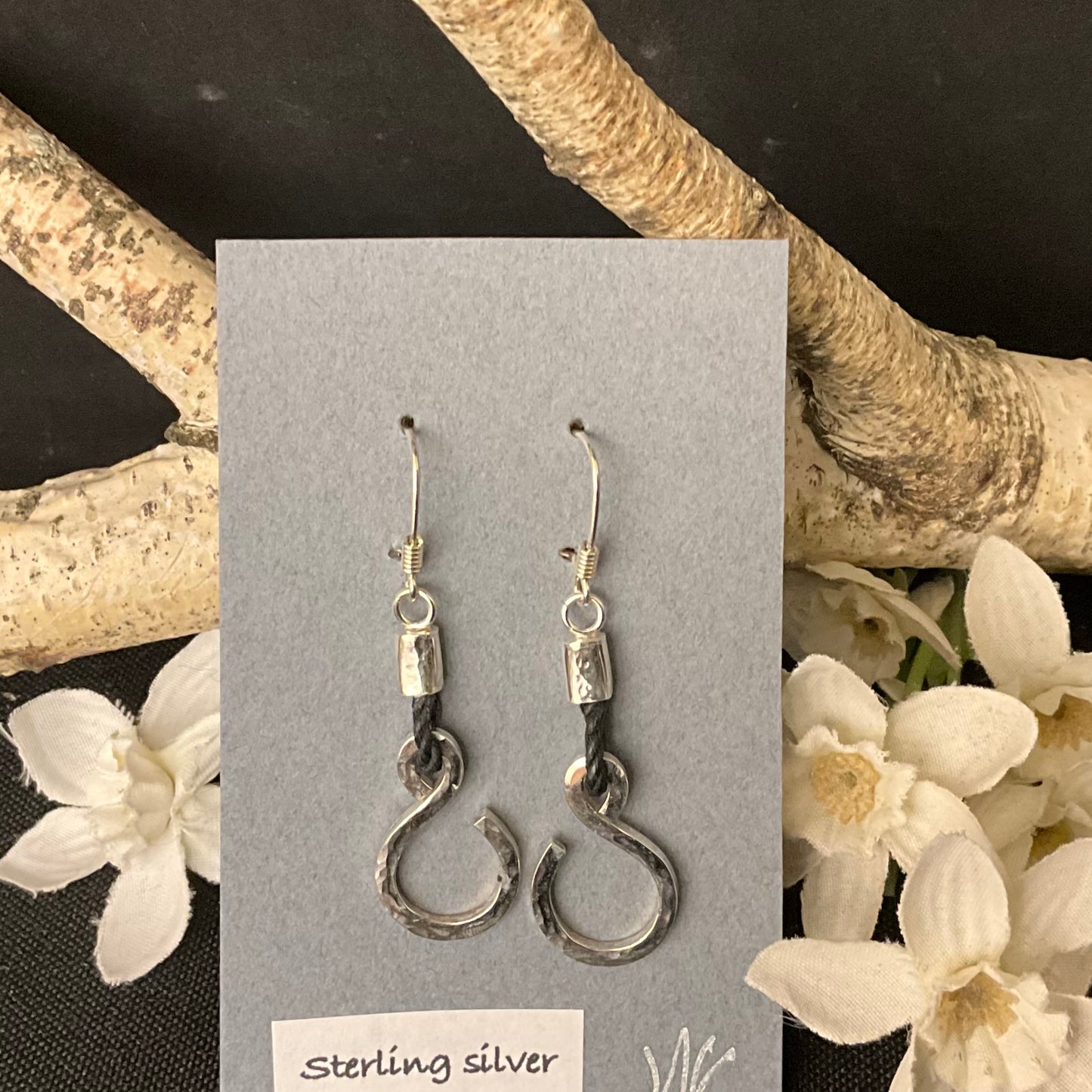 Sterling "S" Swish Earrings #245