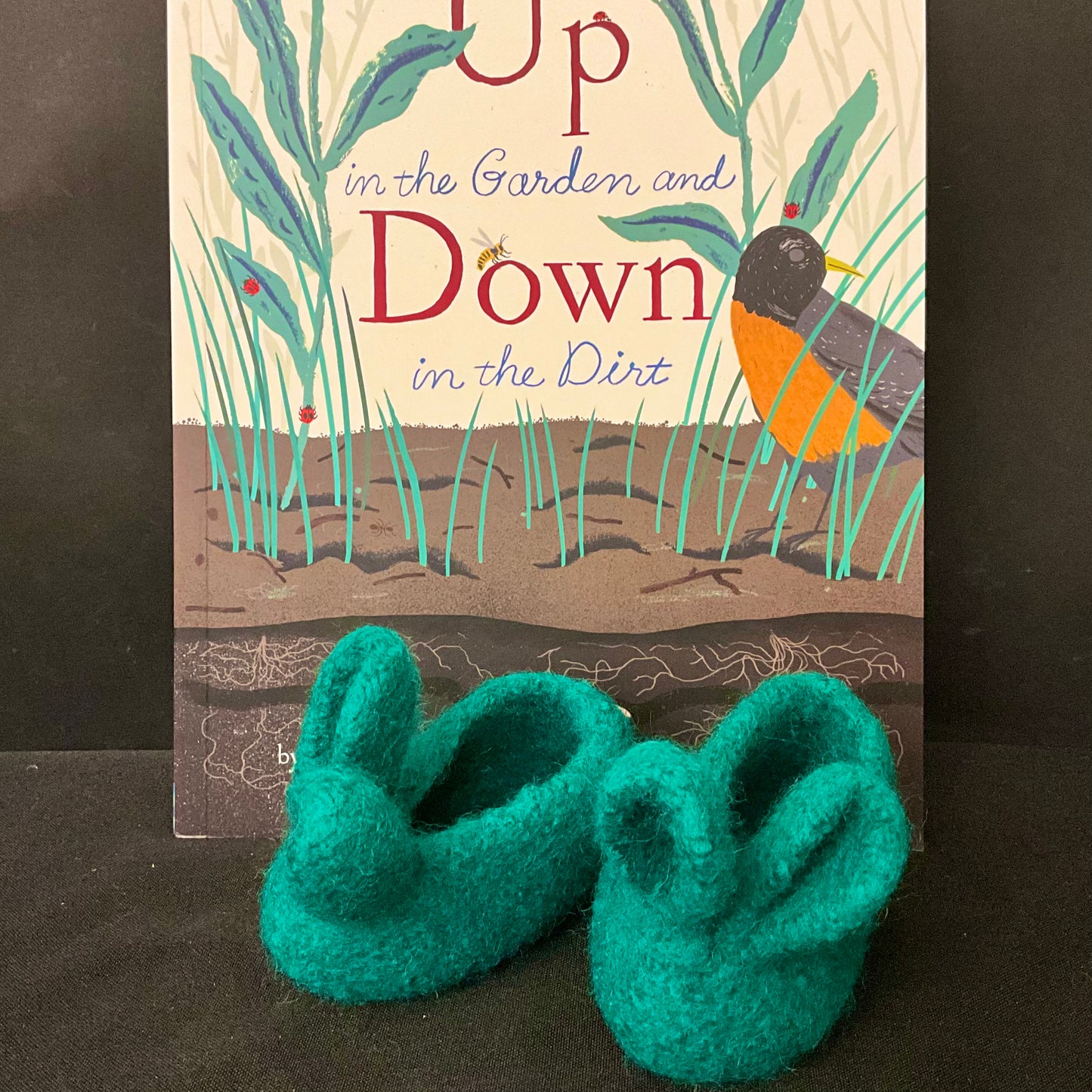 “Hunny Bunny” Baby Booties Kelly Green