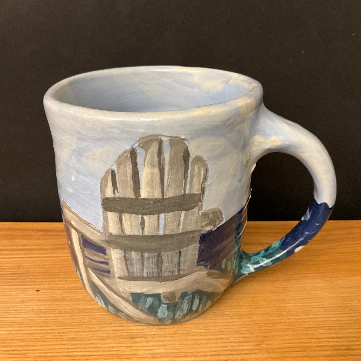 Mug with Gray Adirondack Chair(Rear View)