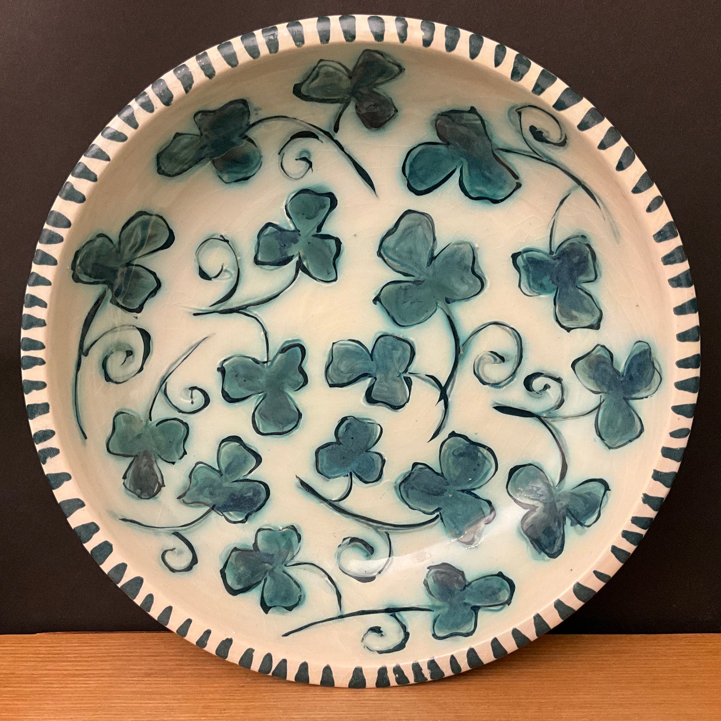 Pie Plate with Shamrocks