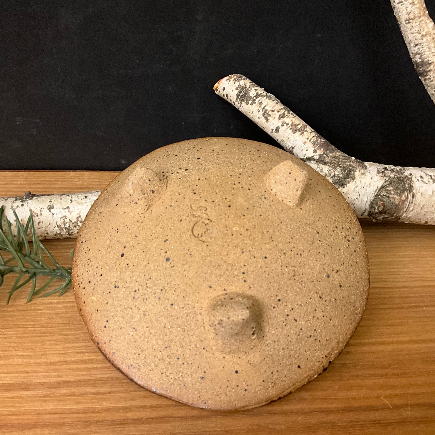Small Textured Stoneware Trinket Dish
