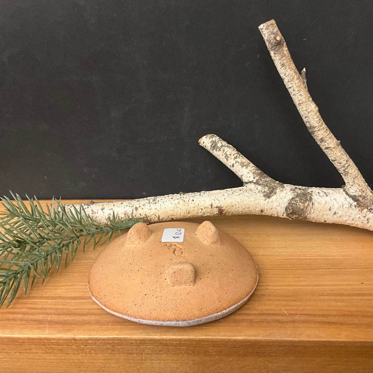 Small Stoneware Trinket Dish w Tree Branch