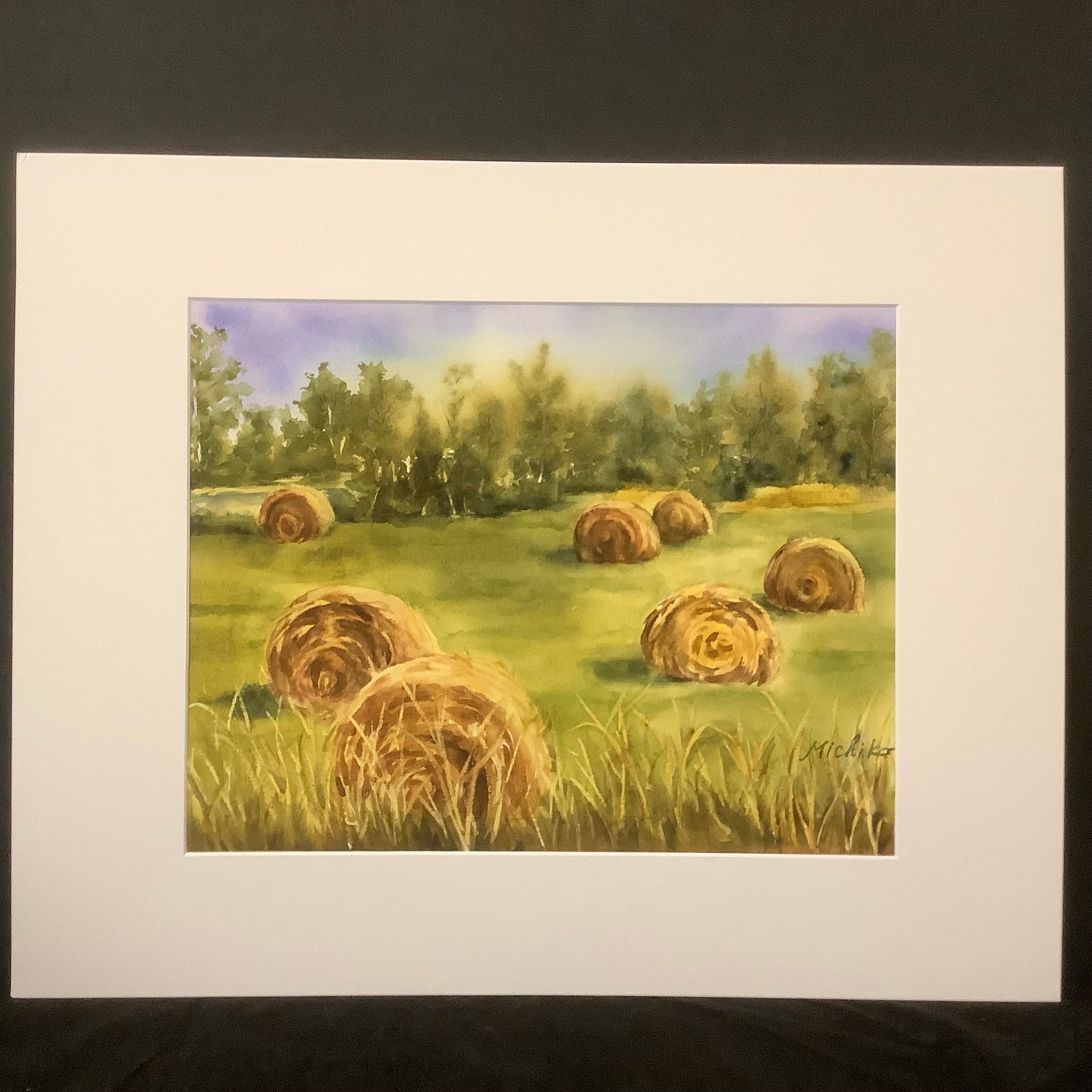 “September Hayfield”, Matted Print