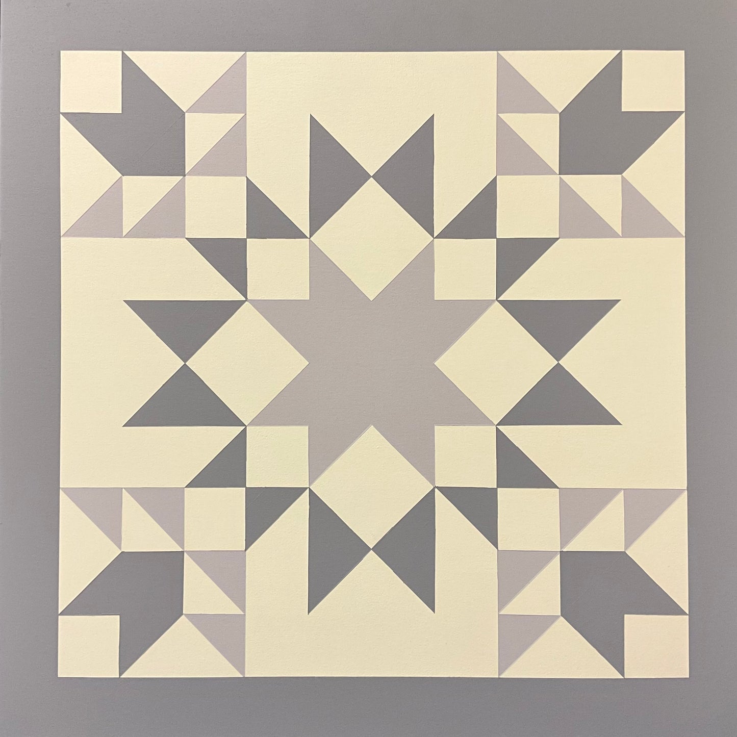 Barn Quilt - Broken Star w/ Tulips - 2x2