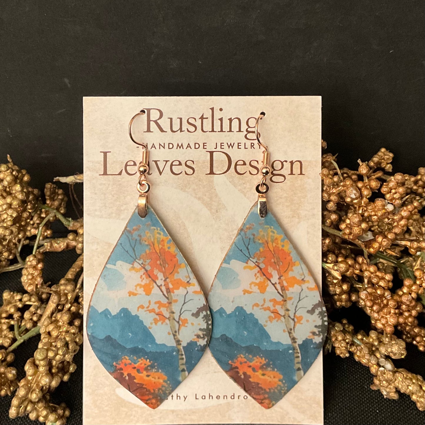 Autumn Mountain Birch Earrings