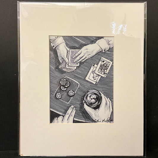 “The Shark vs the House” Original Matted Drawing