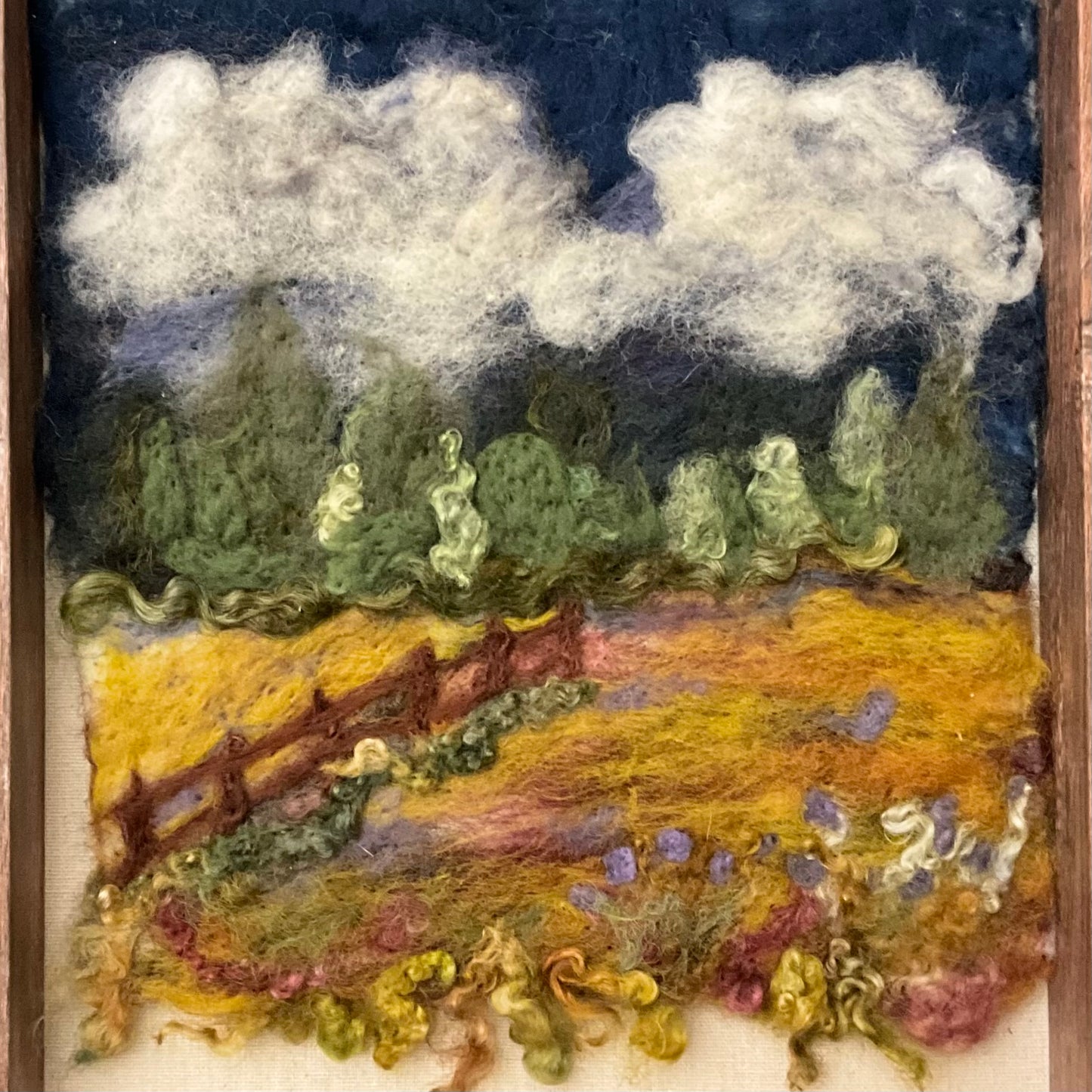 Storm - Hand Felted Framed Art