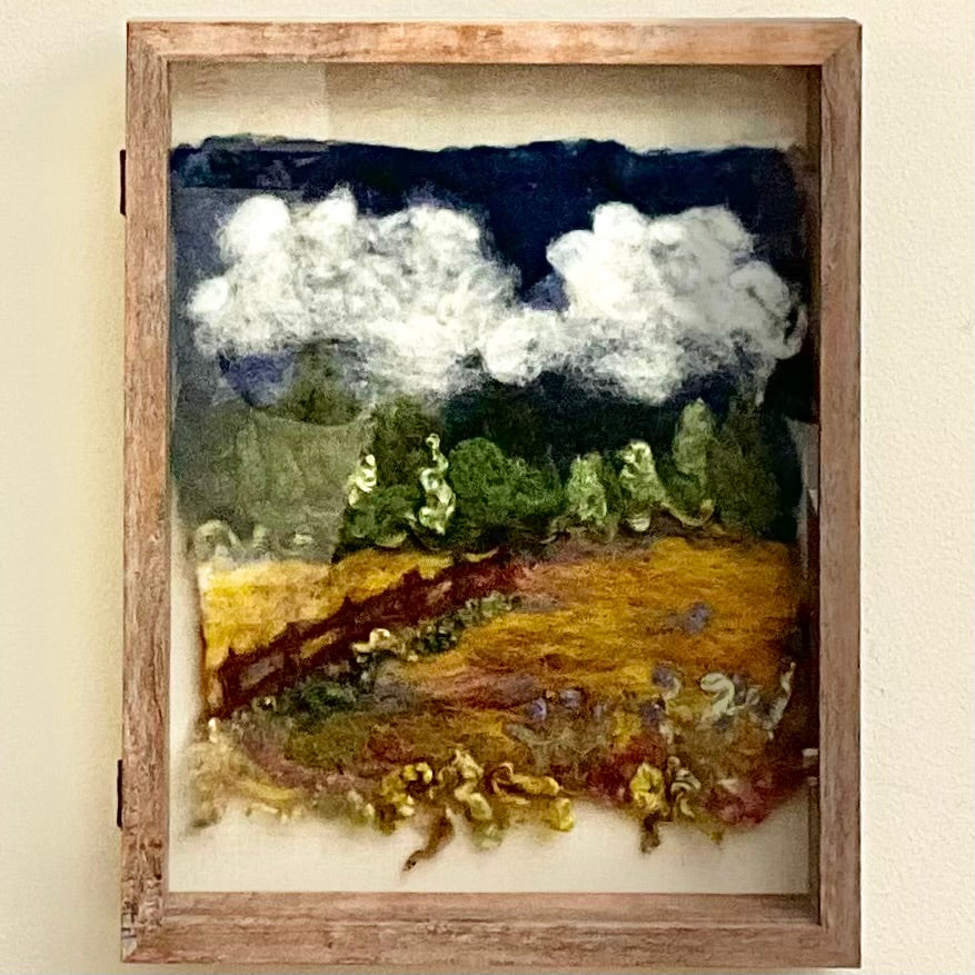 Storm - Hand Felted Framed Art