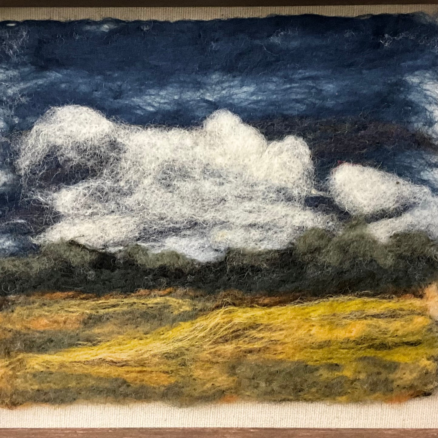 Storm Clouds - Hand Felted Framed Art