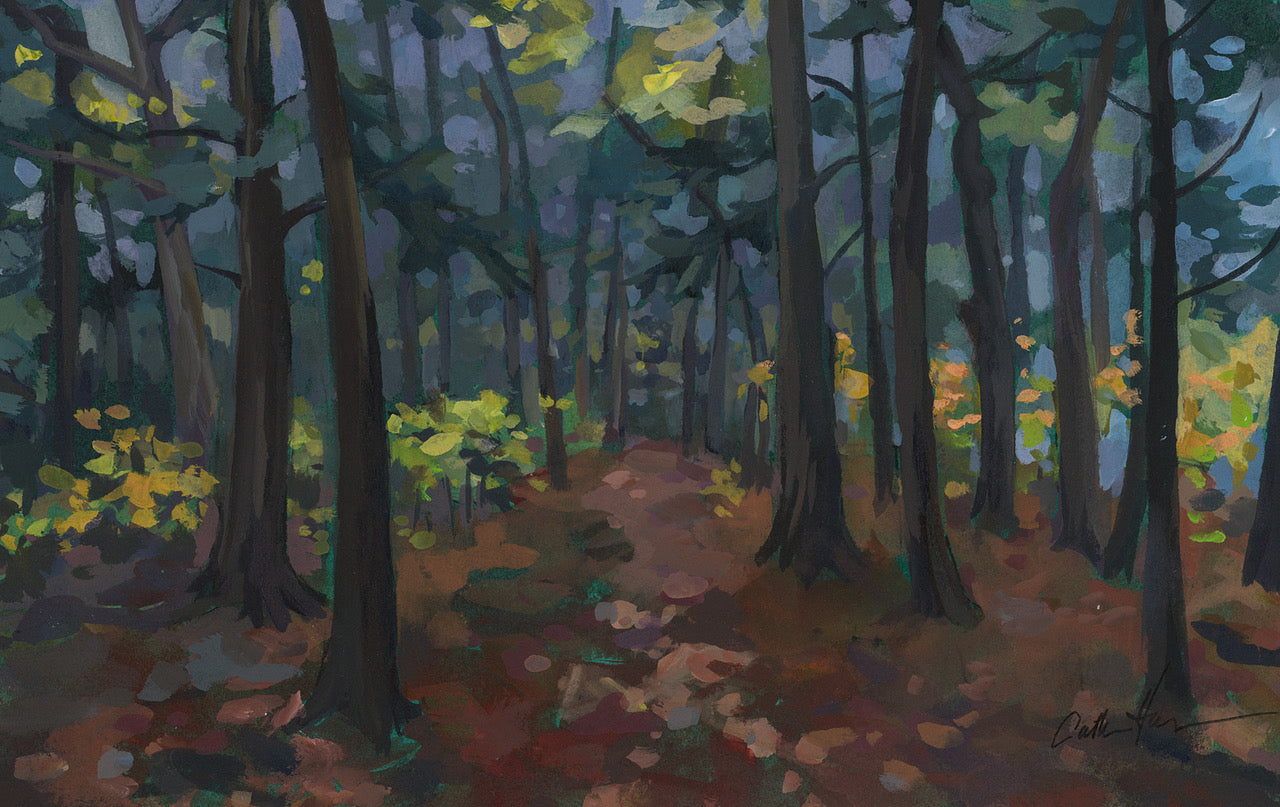 “Color in the Understory” Framed Painting