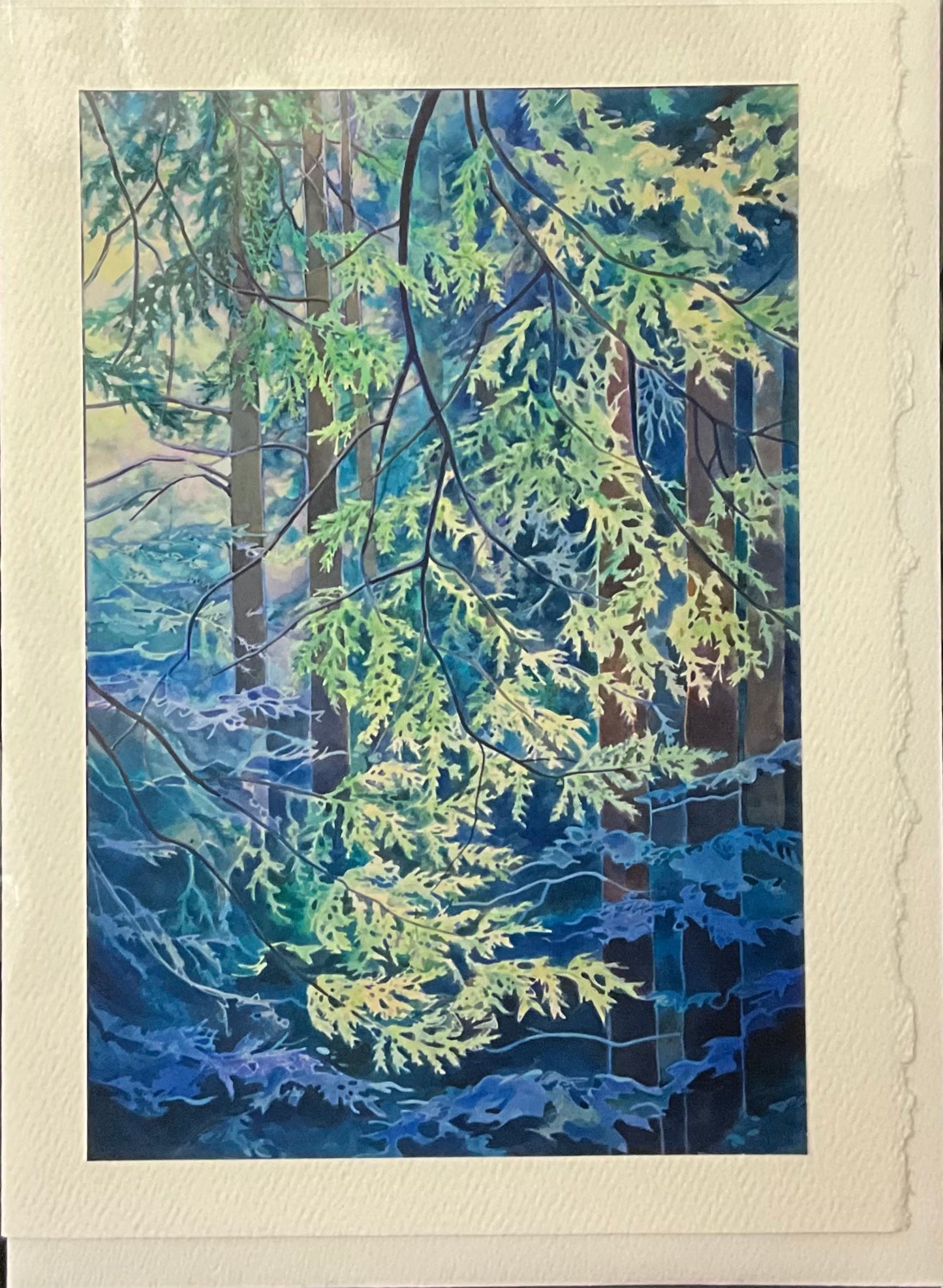 “Green Lace” Note Card