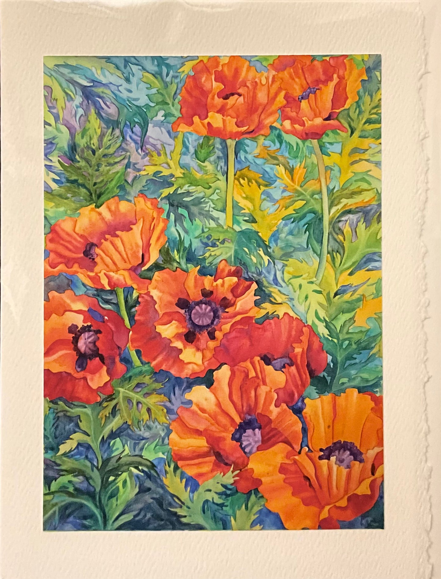 “Patterned Poppies” Note Card