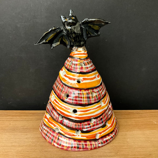 Halloween Luminary Tree with Bat Finial