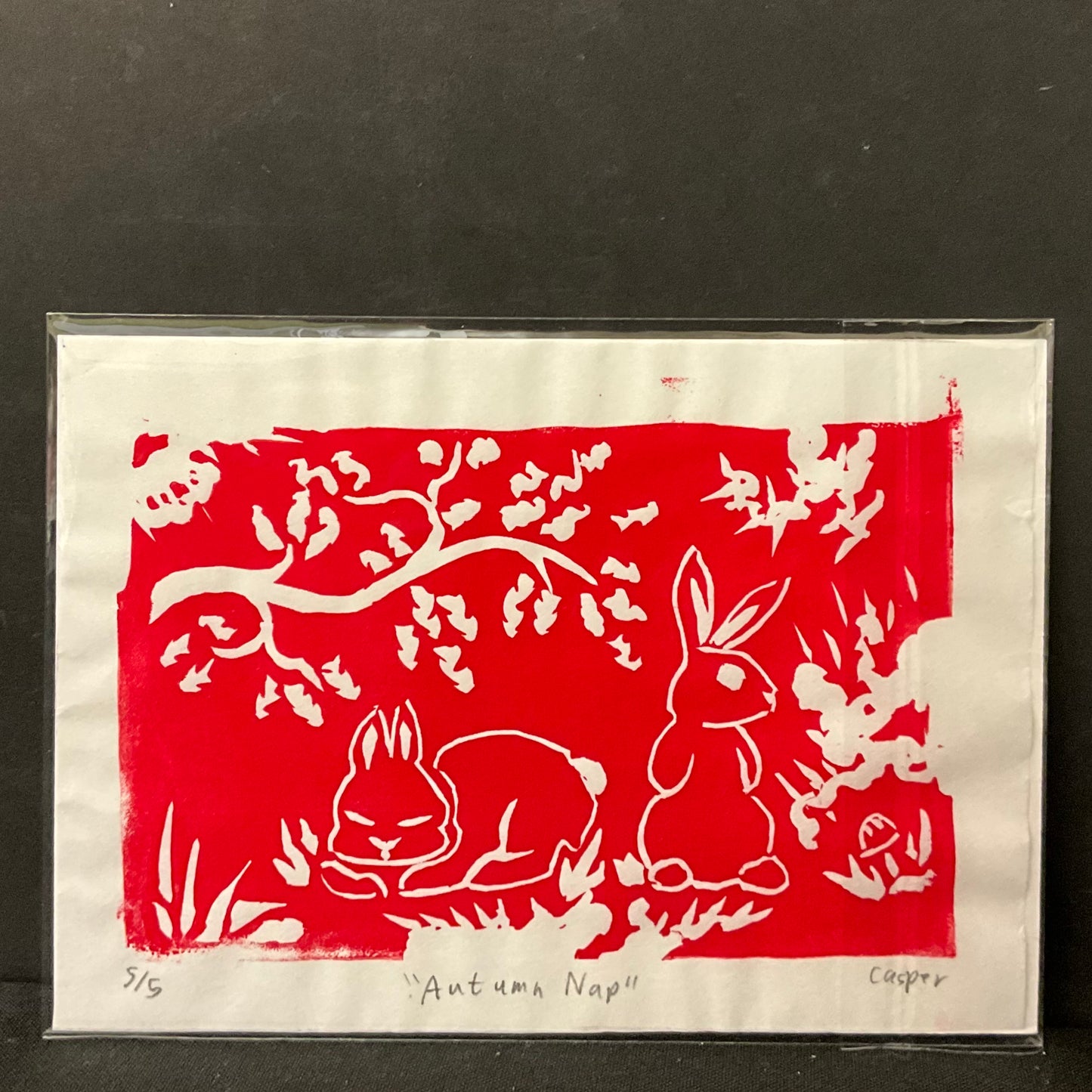 Autumn Nap Linel Print