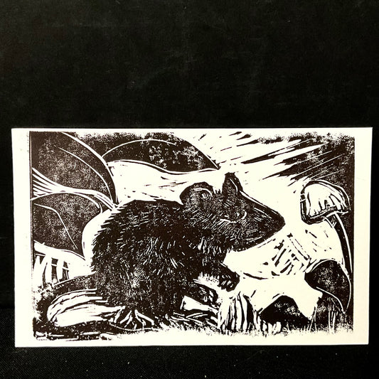Wood Rat  Linel Print