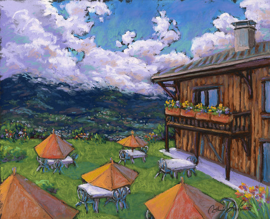 “La Ferme des Cimes” Original Pastel
