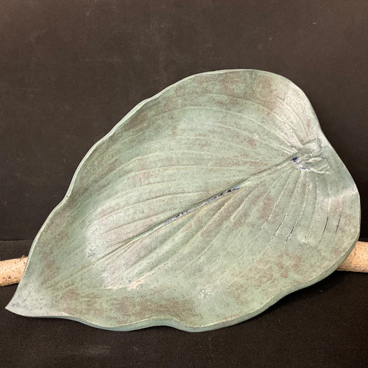 Hosta Leaf Plate in Celadon Matte Glaze