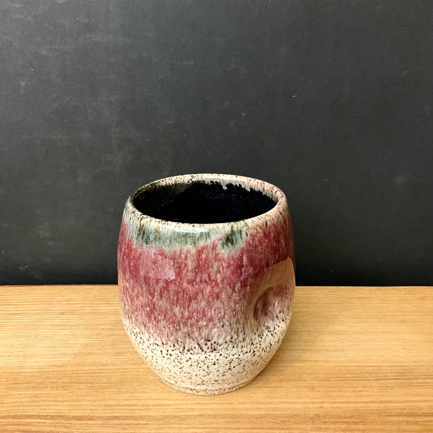 Pinched Tumblers Black Rose and White