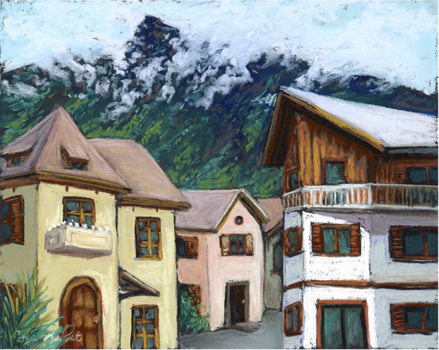“Samoens” Original Pastel