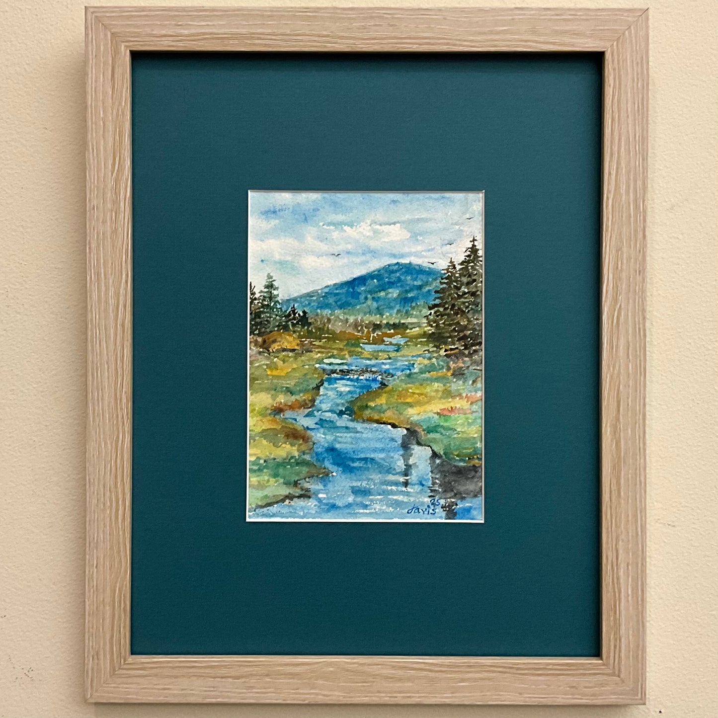 “Near Long Lake” Original Framed Watercolor