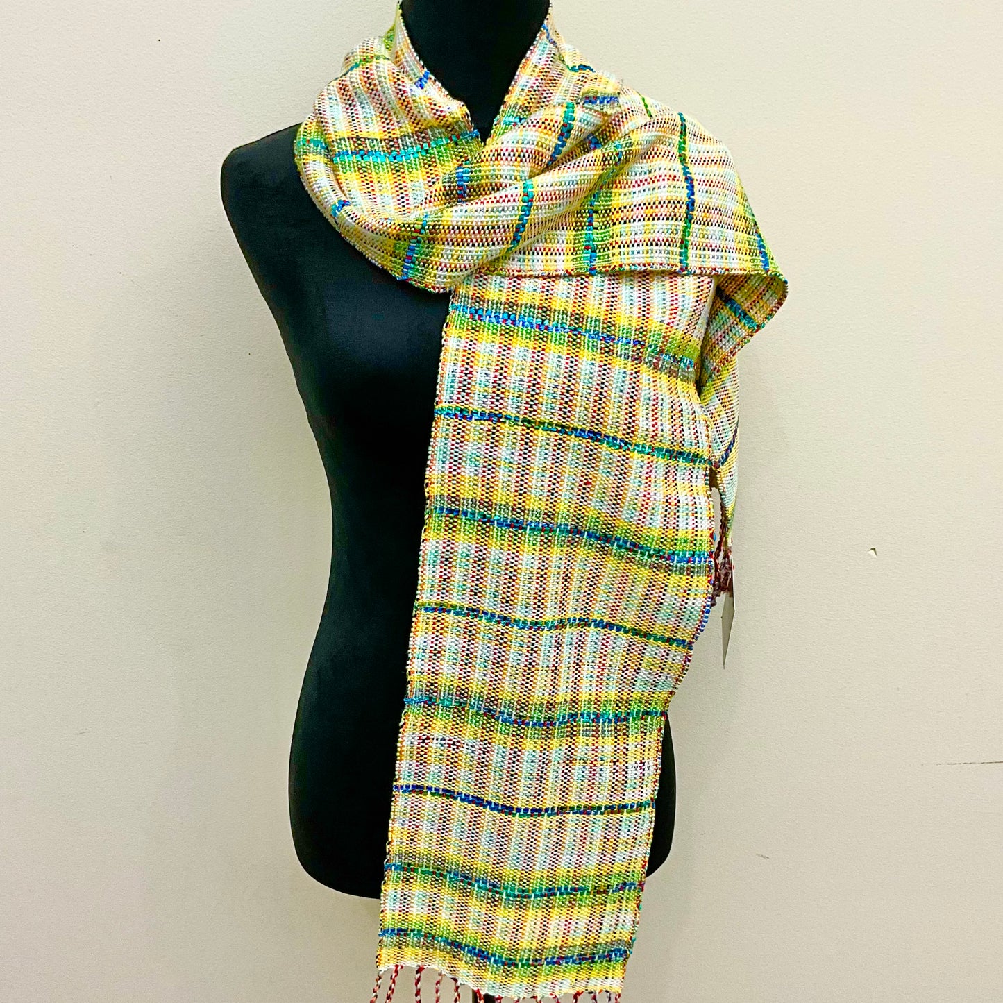 Handwoven “Ella" Scarf E168 Yellow & Lime