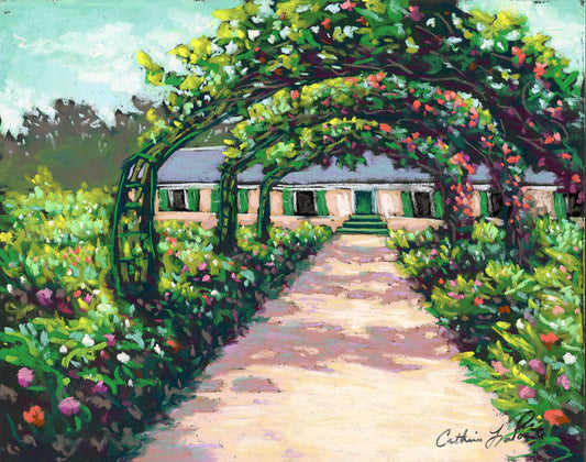 “Gardens at Giverny” Original Pastel