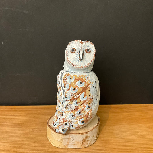 Sculpted, Hand Painted Owl
