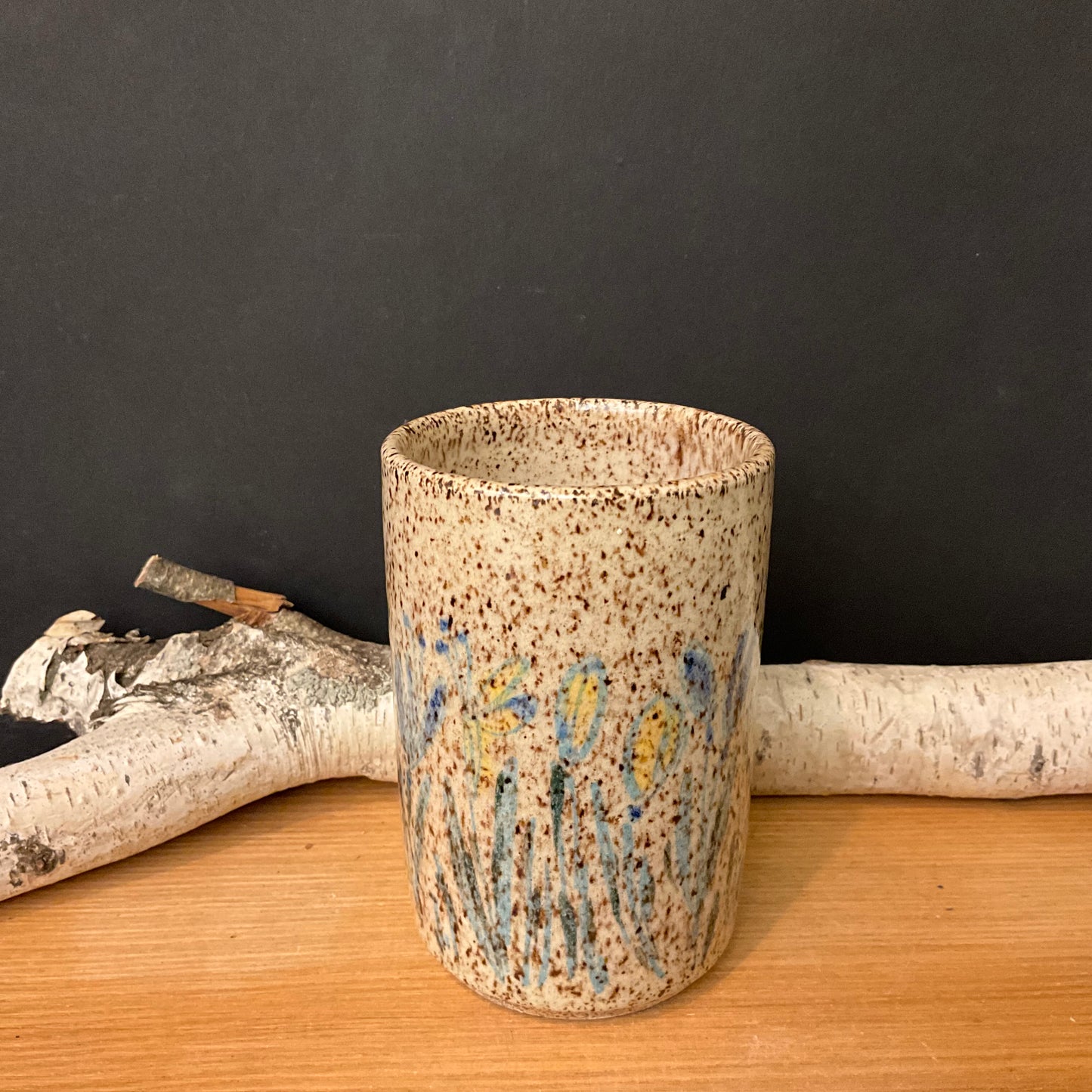 Speckled Tumbler with Wildflowers