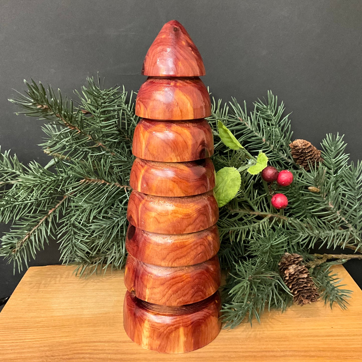 Turned Wood Tree Red Cedar