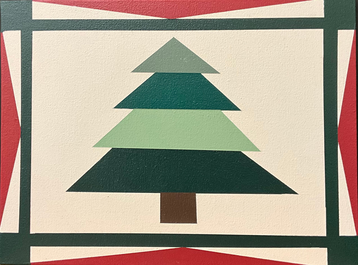 Evergreen Tree Canvas Board “Barn Quilt”